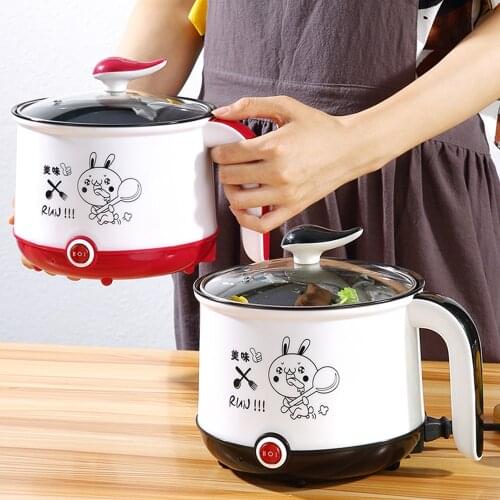220V Mini Multifunctional Electric Cooking Pot Machine Double Layer Available 3 Color Hot Pot Multi Electric Rice Cooker