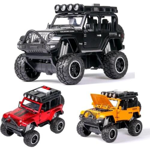 1:32 Jeep-Wrangler Rubicon Car Model Alloy Car Die Cast Toy Car Model Pull Back Childrens Toy Collectibles Free Shipping
