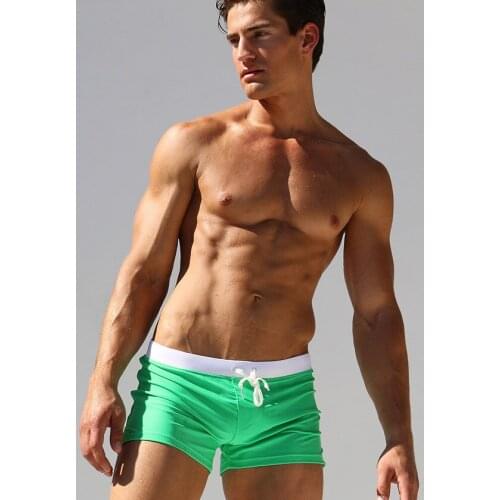 15 Colors New Swimwear Men Sexy Swimming Trunks Mens Swim Briefs Beach Wear