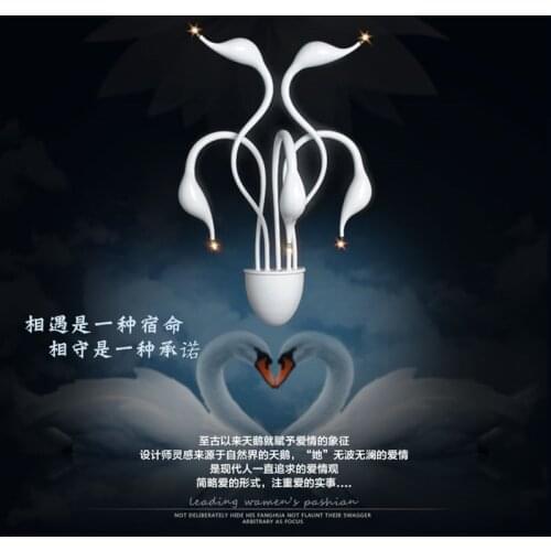 The swan Wall light elegant contracted bedroom corridor wall lamps fashion swan LED lights 110-220V free shipping