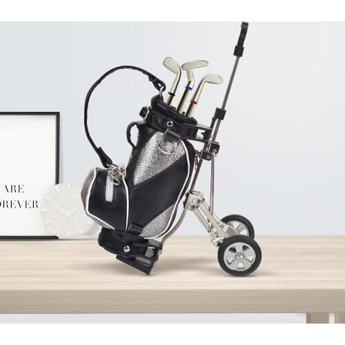 2020 New Product Creative Novelty Golf Pen Holder Highly Simulated PU Leather Golf Gift Desktop Decoration for Golf Lovers Paren