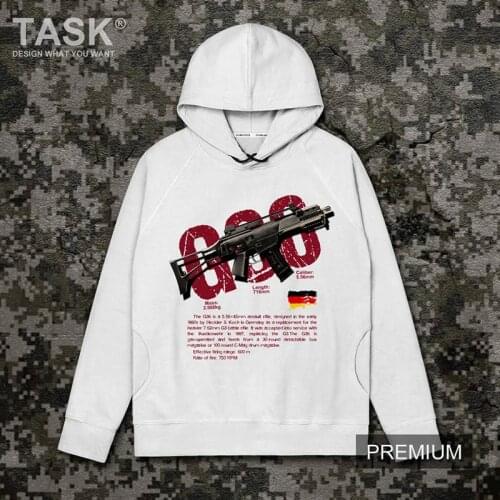 Rifle Series G36 Germany Army weapon Military fan Casual Hooded sweater long sleeve hoodie sweatshirt mens Spring Autumn clothes