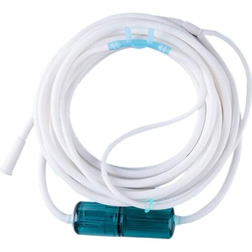 2M Silicone High-Flow Oxygen Nasal Cannula Oxygen Tube with Water Collector Standard Connector Straw Lightweight Tubing