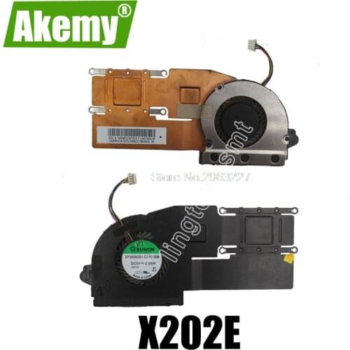 New CPU Fan heatsink For Asus VivoBook S200E X201E X201EP X202E improved Heatsink copper pipe better alumimun AB05105HX060B00