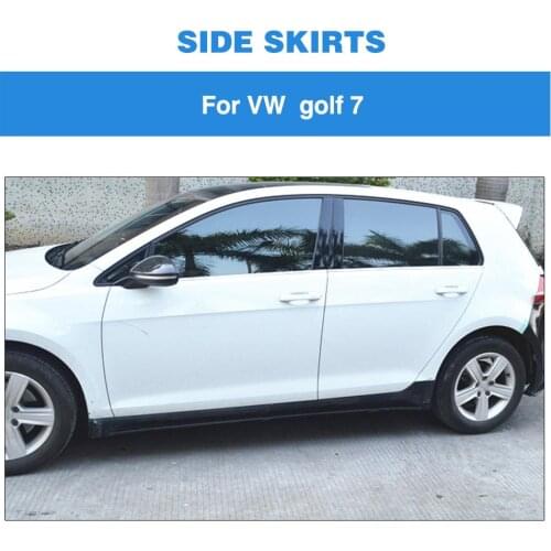 Carbon Fiber Side Bumper Extension Skirt for Volkswagen Golf 7 2014 2015 2016 2017 Body Trim Side Skirt Bumper Extension Lip