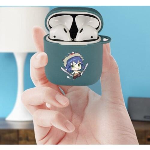 Bluetooth-compatible Earphone Protective Cover Demon Slayer Kimetsu No Yaiba Anime Pattern For Airpods 1 2 Case Headphone