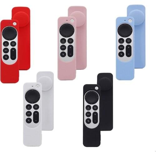 Anti-Lost Protective Case for-Apple TV 4K 2nd Gen Siri Remote Anti-Slip Durable Silicon Shockproof Cover