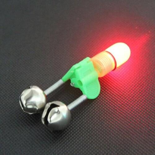1 PCS LED Fishing Rod Bite Alarm Bells Ring Fishing Bait Fixtures Annunciator Open instrument Fish Fishing Gear