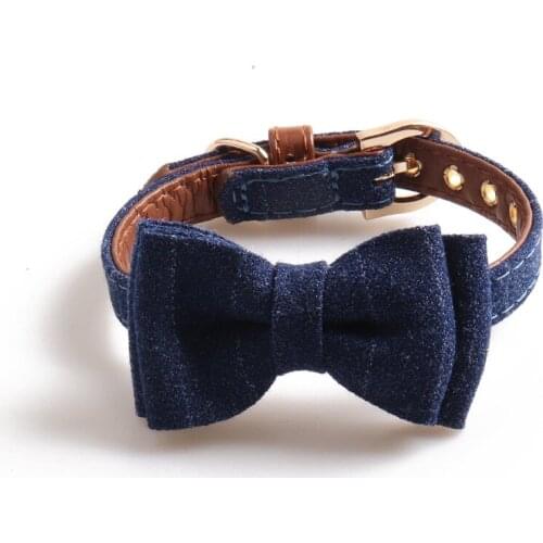 15PCS / LOT New Bow Pet Collar Dog Neck Collar Cat Bow Tie Dog Accessories Dog Cat Necklace Adjustable Strap