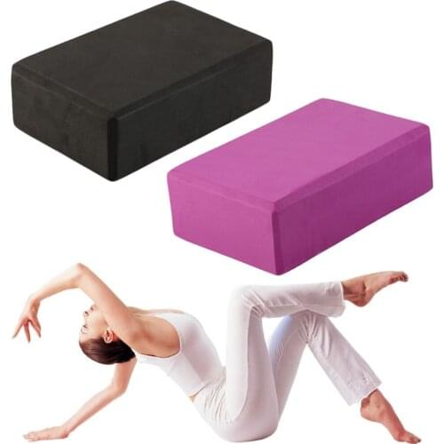 2 Pcs Yoga Block Exercise Workout Fitness Brick Bolster Pillow Cushion Stretch-Resistant EVA Foam Aid Gym Training Body Shaping