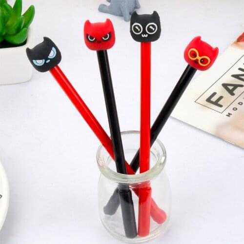 40PCS Lovely Creative Glasses Strange Gel Pen Funny Eyes Black Water-based Pen Fresh Glasses Signature Pen Stationary