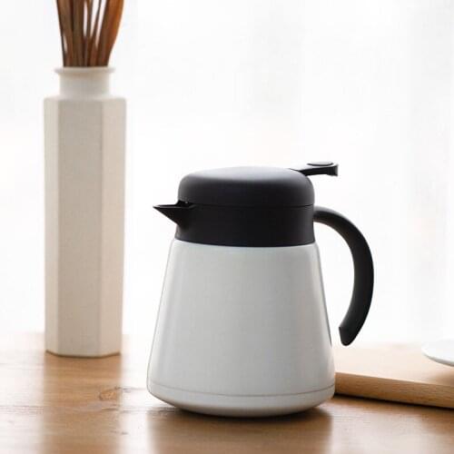 800ml Insulated Water Bottle Pressing Type Stainless Steel Thermal Insulation Kettle Coffee Pot Vacuum Flask Kettles Jug Home