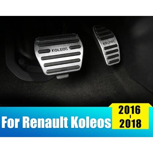 Aluminum alloy Car Accelerator Gas Pedal Brake Pedal Foot Rest Pedals Cover For Renault Kadjar Koleos 2016 2017 2018 Accessories