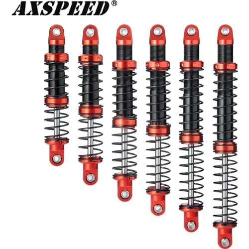 AXSPEED 4pcs/set 75/85/95/105/115/125mm Oil Adjustable Spring Shock Absorber Damper for D90 SCX10 TRX4 1/10 RC Car Truck Crawler