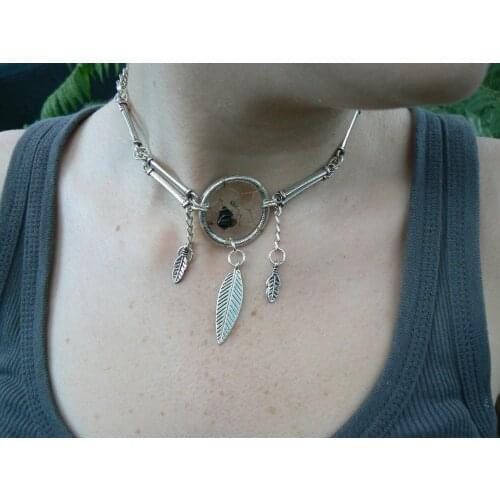 Antique brass dreamcatcher necklace turquoise and amber gypsy tribal boho hippie tribal fusion style