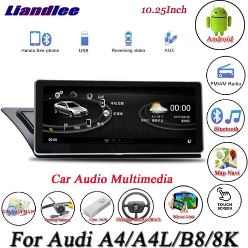 Car Android Multimedia System For Audi A4 / A4L B8 8K 2008-2016 Radio GPS Navigation Player Carplay Androidauto Video HD Screen