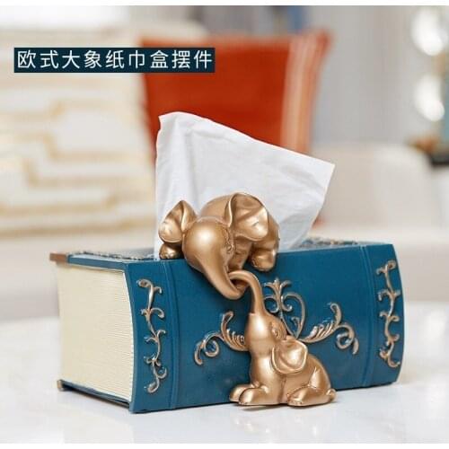 Home Decoration Elephant Tissue Box Presents Househousemoving Gift Living Room Decoration Porch Craft Gift Tissue Box