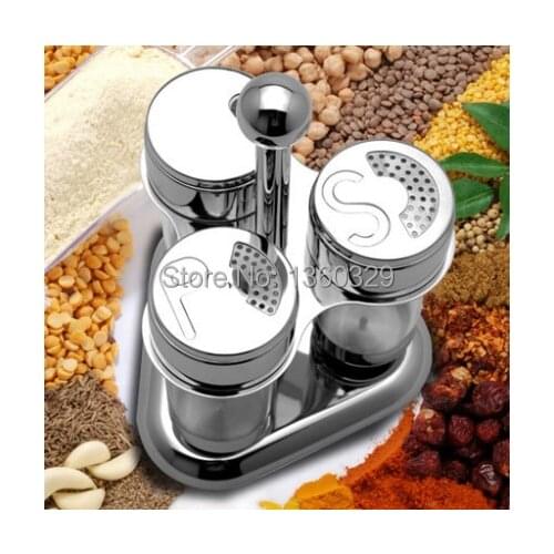 European Cooking Tools 3 Rotating Cruet Sets Salt Pepper Shakers Spice Temperos Bottles Condimentos Galheteiro kitchen Accessory