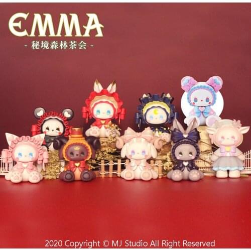 Blind Box Emma Cartoon Bear Bunny Random Box Toys Figure Character Model Gifts For Girls