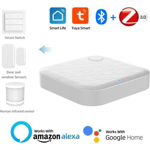 Tuya ZigBee Hub Smart Gateway Hub Smart Home Bridge Smart Life APP Wireless Remote Controller Via Alexa Google Home App Control
