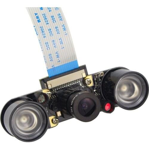 Raspberry Pi 3 Camera Camera(F) Focal Adjustable Module Night Vision +2pcs IR Sensor LED Light +15cm FFC Support Raspberry Pi 2