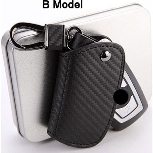 Leather Car Key Case holder For BMW E90 E60 E70 E87 1 3 5 6 Series M3 M5 X1 X5 X6 Z4 Keychain Holder Protector Cover Bag Auto