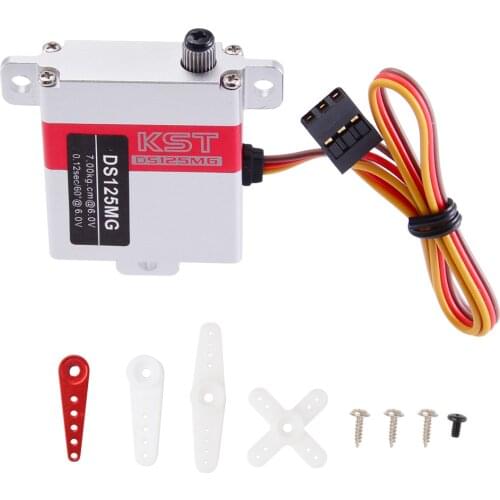 KST DS125MG 10mm high torque Metal Gear 7KG Digital Wing Servo for RC Glider Servo Motor