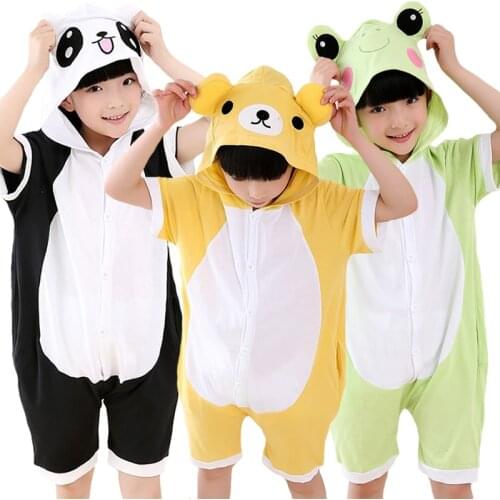Summer Women Men Girls Boys Pajamas Cute Cartoon Animal Kigurumi Onesie Anime Cosplay Costume Funny Party Suit Unicorn Sleepwear