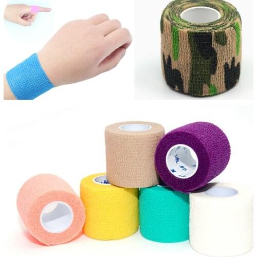 2019 New Elastic Medical Bandage Gauze Dressing Tape Sports Wrist Support Colorful Self Adhesive Ankle Finger Muscles Foot Care
