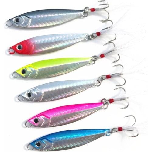 Hot Sale 1 Pieces30g 66mmMetal Lure Fishing Spoon Freshwater Fishing Hard LureSliceJigBait Spoon Fishing Tackle Metal Jigging