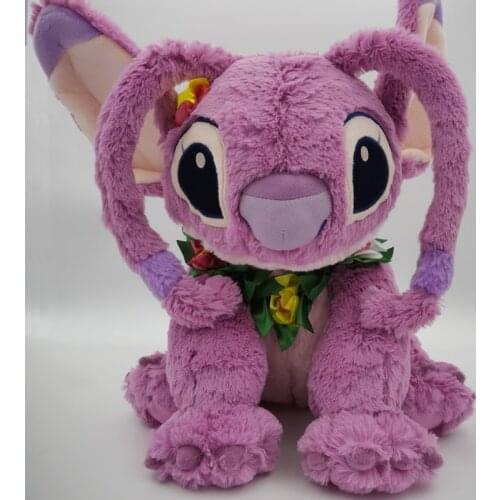 Free Shipping 30cm Lilo And Stitch Plush Toys Wear Flowers Angel Stuffed Animal Soft Girl Doll For Kids Birthday Gift