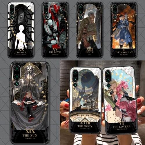 Anime Fullmetal Alchemist Phone case For Huawei P Mate P10 P20 P30 P40 10 20 Smart Z Pro Lite 2019 black fashion waterproof