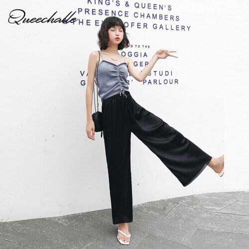 Женские брюки широкие QUEECHALLE China At AliExpress
