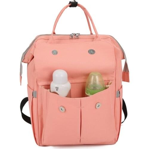Pink Fashion Mummy Baby Diaper Bag Waterproof Diaper Bags For Mom Maternity Backpack Stroller Bolsa Carro Baby Essentials BK50MM