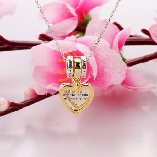 Bewill S925 Sterling Silver Detachable Pendant, New Future Seed Swing Charm Two-in-one Accessory Fit Original Charms Necklace