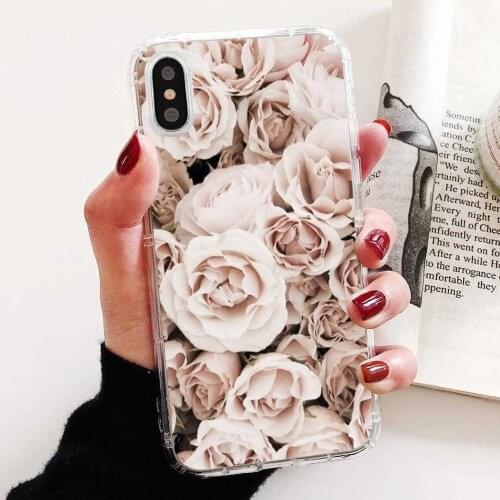 For Samsung Galaxy J1 J2 J3 J4 J5 J6 J7 J8 Plus 2018 Prime 2015 2016 2017 Flowers peony flower Roses Online Silicone Phone Case