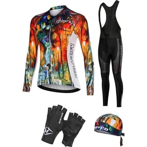 Spring Women Cycling Jersey Set Anti-UV Polyester Lycra Bicicleta Wear BMX Racing Bike Equipamento De Ciclismo Roupas Femininas