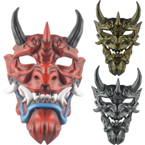 Japanese Prajna Mask Clothing Collection Hanging Mask Halloween Parties Festivals Supplies Cosplay Photo Prop Wall Hanging Mask