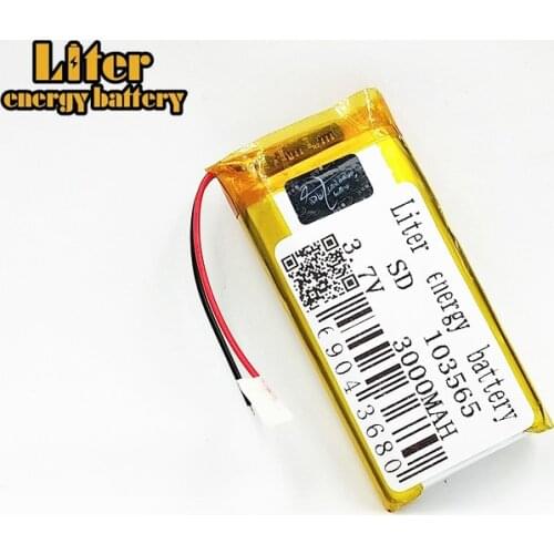 1/2/4Pcs 103565 3.7 V lithium polymer battery 3000 mah DIY mobile power charging treasure battery For DVD GPS Camera E-book