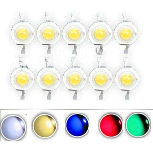 10Pcs Real Full 3W watt High Power LED lamp 220-240LM CREE SMD Chip LEDs Diodes Bulb For 3W - 18W Spot light Downlight