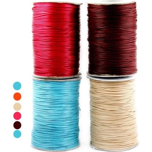 15m/lot 1MM Waxed Thread Bracelet Braided String Strap for Jewelry Making DIY Tassels Beading String Thread