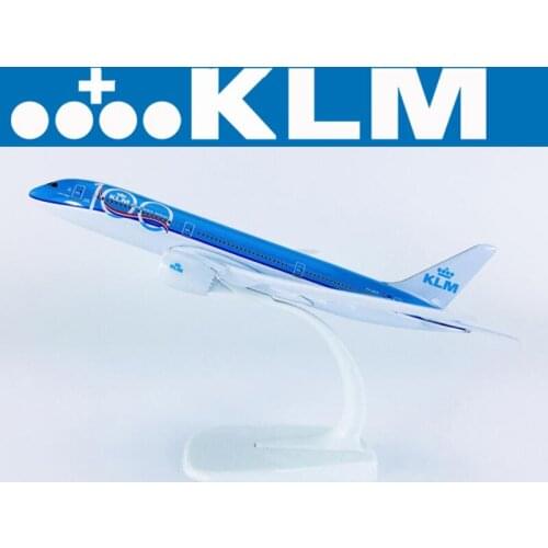 20CM B787 KLM Airlines Airplanes Plane Aircraft Alloy Model Toy With Landing Gear Toys F Collections