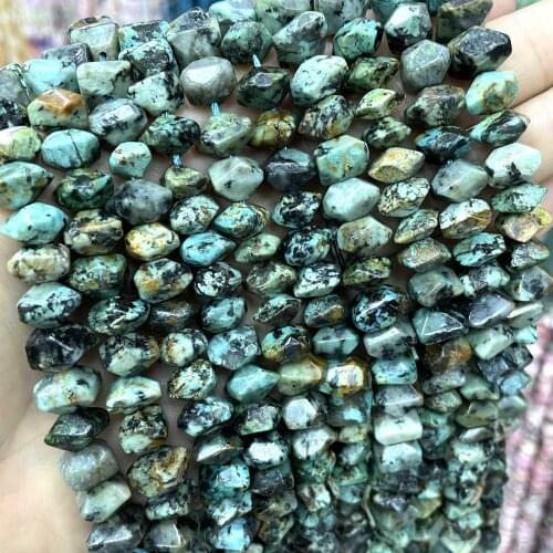 6*11mm Natural Africa Turquoises Irregular Stone Spacer Loose Beads For Jewelry Charm DIY Making Bracelet Necklace