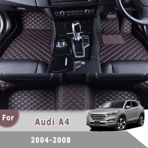 RHD Carpets For Audi A4 2008 2007 2006 2005 2004 Car Floor Mats Auto Accessories Custom Leather Interior Decorative Parts