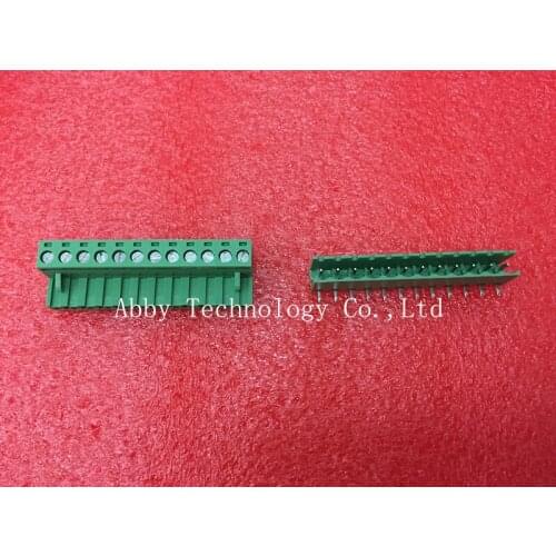 FREE SHIPPING 100PCS 2EDG-5.08-12P + 2EDGV-5.08-12P 2EDG 2EDGV 11Pin 5.08mm Straight Pin Plug-in Screw Terminal Block ROHS