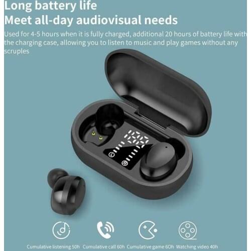 Wireless Bluetooth 5.0 Earphones Mini Tws Earbuds Earphones F12 Noise Reduction Tap Led Display For Huawei Xiaomi Samsung