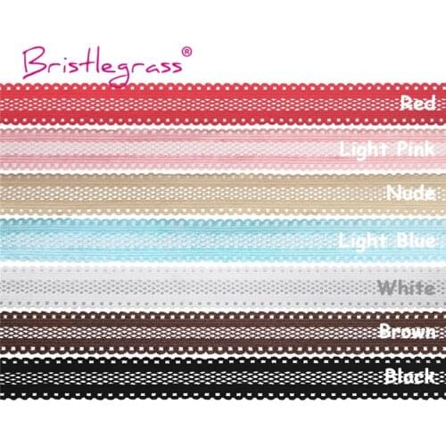 BRISTLEGRASS Combo 7 Yard 5/8" 15mm Picot Loop Frilly Mesh Lace Trim Elastics Spandex Bands Hair Tie Headbands Tutu Dress Sewing