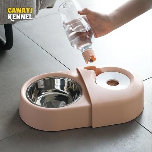 CAWAYI KENNEL Dog Feeder Drinking Bowls for Dogs Cats Pet Food Bowl Comedero Perro Miska Dla Psa Gamelle Chien Chat Voerbak Hond