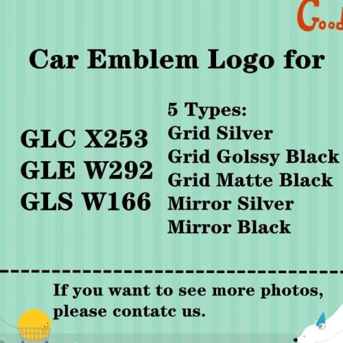For GLC GLE GLS X253 W292 X166 Car Emblem Replace Insignia Front Grille Logo Car Badge 5 Colors Available