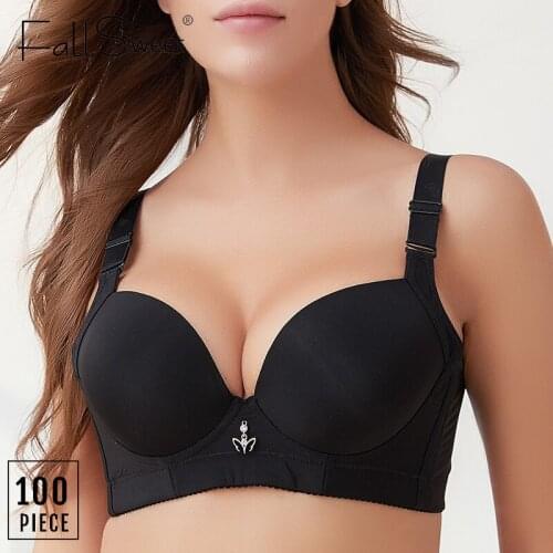 FallSweet 100 pcs/lot ! Wholesale Plus Size Women Bra Solid Thick Cup Brassiere Sexy Push Up Lingerie Femme